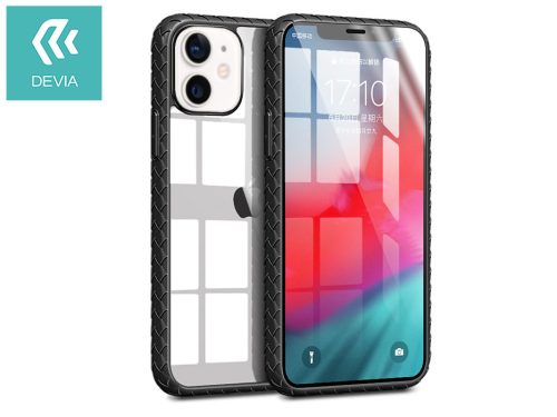 Apple iPhone 12 Mini ütésálló hátlap - Devia Shark-4 Series Shockproof Case - black/transparent