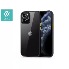   Apple iPhone 12 Pro Max ütésálló hátlap - Devia Shark Series Shockproof Case -  fekete/átlátszó