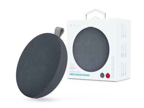 Devia vezeték nélküli bluetooth hangszóró - Devia Kintone Series Fabric Speaker - szürke