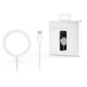   Devia Qi univerzális mágneses vezeték nélküli töltő állomás - 5V/3A - Devia     Smart MagSafe Magnetic Wireless Charger - fehér/ezüst