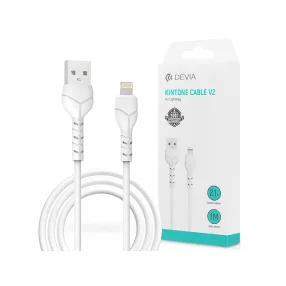   Devia Kintone Cable V2 Series 10W USB/Lightning adat-és töltőkábel 1m - fehér
