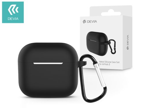 Devia szilikon tok AirPods3 fülhallgatóhoz - Devia Naked Silicone Case Suit for AirPods3 - fekete