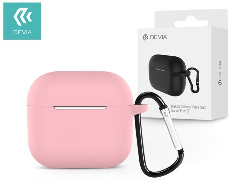 Devia szilikon tok AirPods3 Pro fülhallgatóhoz - Devia Naked Silicone Case Suit for AirPods3 Pro - rózsaszín