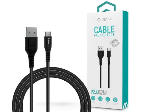 Devia USB - USB Type-C adat- és töltőkábel 2 m-es vezetékkel - Devia Gracious   Series USB Type-C Cable Fast Charge - 5V/2.1A - fekete