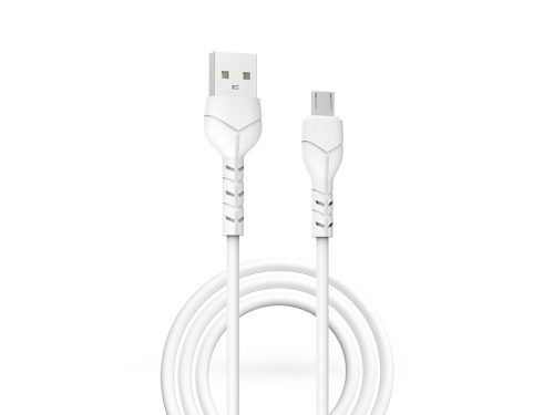 Devia USB - micro USB adat- és töltőkábel 1 m-es vezetékkel - Devia Kintone     Cable V2 Series for Micro USB - 5V/2.1A - fehér - ECO csomagolás