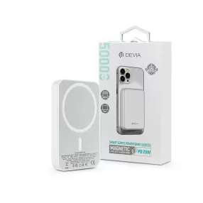   Devia Kintone Series V2 Magnet PD 20W powerbank - Lightning/Type-C - 5000 mAh - fehér