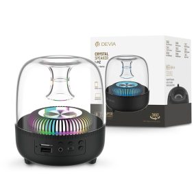   Devia vezeték nélküli bluetooth hangszóró - Devia Smart Series Crystal Speaker  (I-M2) - fekete/átlátszó