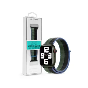   Devia Nylon Woven Braided Apple Watch szövet sport szíj - 38/40/41mm - eukaliptusz zöld