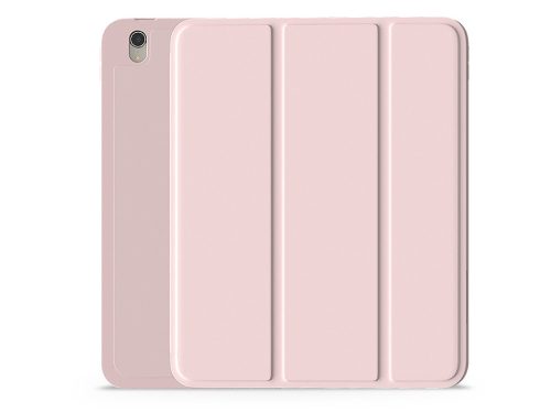 Apple iPad 10.9 (2022) tablet tok (Smart Case) on/off funkcióval, Apple Pencil  tartóval - Devia Rosy Series Leather Case With Pencil Slot - pink