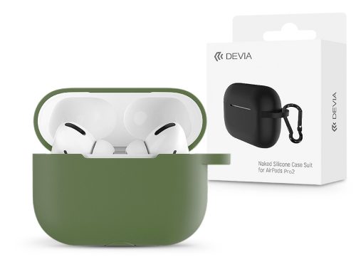 Devia szilikon tok AirPods Pro2 fülhallgatóhoz - Devia Silicone Case Suit For   AirPods Pro2 - zöld