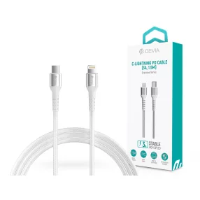   Devia Gracious Series USB Type-C/Lightning adat- és töltőkábel 1,5m - 5V/3A - fehér