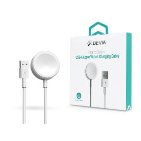   Devia mágneses töltőkábel Apple Watch órához + USB-A kábel - Devia Smart Series USB-A Apple Watch Charging Cable - fehér