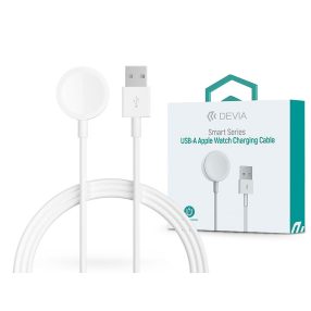   Devia Smart Series mágneses USB-A töltőkábel Apple Watch-hoz - fehér