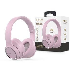   Devia Kintone Series V2 Bluetooth sztereó fejhallgató beépített mikrofonnal - pink