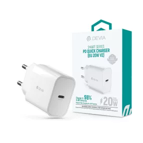   Devia Smart Series V2 20W PD hálózati gyorstöltő adapter Type-C - fehér