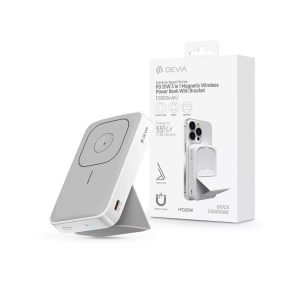   Devia Extreme Speed Series 3in1 Magnetic Wireless PD 20W powerbank/állvány - 10.000 mAh - fehér