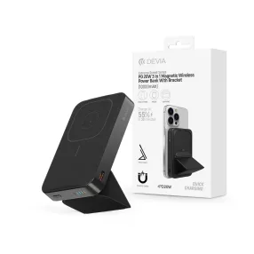   Devia Extreme Speed Series 3in1 Magnetic Wireless PD 20W powerbank/állvány - 10.000 mAh - fekete
