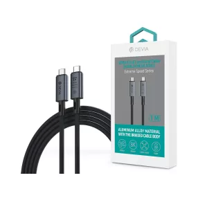   Devia Extreme Speed Series USB4.0 40 Gbps 240W PD Type-C/Type-C adat- és töltőkábel 1m - fekete