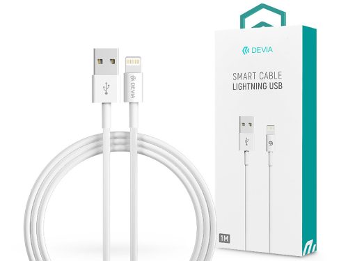 Devia USB - Lightning töltő- és adatkábel 1 m-es vezetékkel - Devia Smart Cable Lightning - fehér