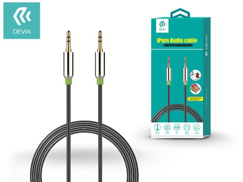 3,5 - 3,5 mm jack audio kábel 1 m-es vezetékkel - Devia iPure Audio Cable - black