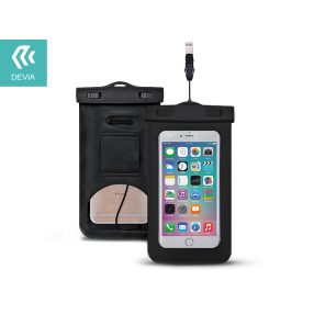   Univerzális vízálló védőtok max. 5,5", méretű készülékekhez - Devia Neon        Waterproof Bag - fekete