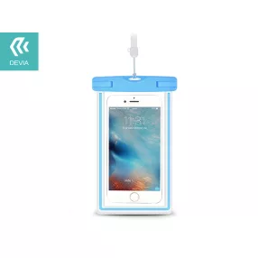   Univerzális vízálló védőtok max. 5,5'' méretű készülékekhez - Devia Ranger      Fluorescence Waterproof Bag - kék