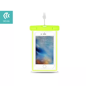   Univerzális vízálló védőtok max. 5,5'' méretű készülékekhez - Devia Ranger      Fluorescence Waterproof Bag - zöld