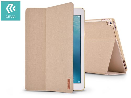 Apple iPad Pro 10.5/iPad Air (2019) tablet tok (Smart Case) on/off funkcióval - Devia Flax Flip - gold