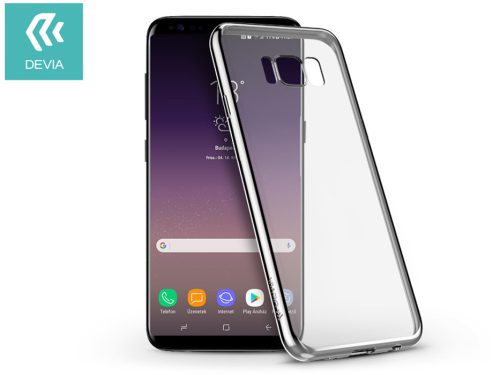 Samsung G955F Galaxy S8 Plus hátlap - Devia Glitter Soft - silver