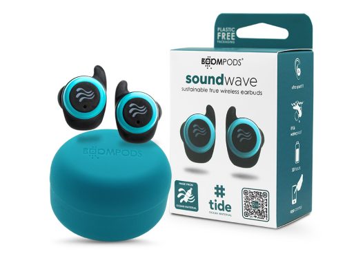 Boompods TWS Bluetooth sztereó headset v5.3 + töltőtok - Boompods Soundwave     Ocean TWS with Charging Case - kék