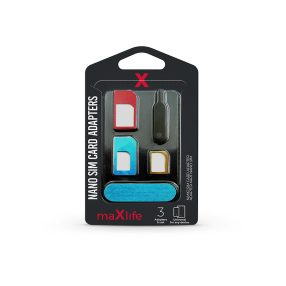   Maxlife Nano és Micro SIM-kártya adapter (3 in 1) kiszedő szerszámmal