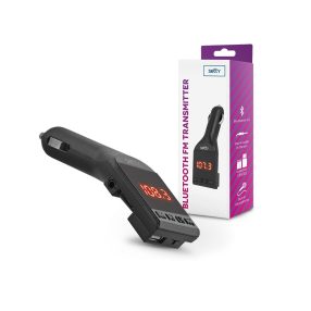   Setty TFM-02 Bluetooth FM-transmitter/autós töltő - USB + microSD kártyaolvasó+ MP3/WMA - fekete
