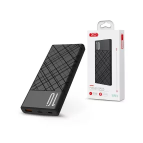   XO hordozható külső akkumulátor / power bank - 10.000 mAh - XO PR110 - USB +    Type-C + microUSB + PD + QC3.0 - fekete