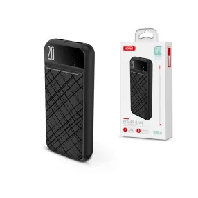  XO hordozható külső akkumulátor / power bank - 20.000 mAh - XO PR111 - 2xUSB +  Type-C + microUSB + PD + QC3.0 - fekete
