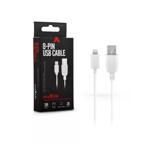   Maxlife 8-PIN 10W USB/Lightning adat- és töltőkábel 3m - fehér