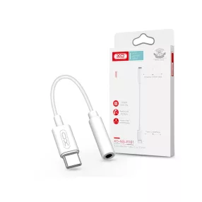   XO Type-C - 3,5 mm jack audio adapter - XO NB-R161 Audio Adapter Type-C to 3.5  mm jack - fehér
