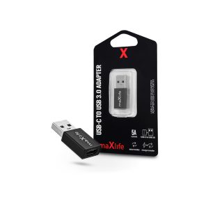 Maxlife 3.0 Type-C - USB adapter - 5A - fekete