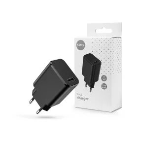 Setty 15W USB hálózati töltő adapter - fekete