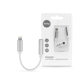   Setty Lightning adapter 3,5mm jack füllhallgatóhoz - ezüst