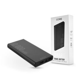   Core hordozható külső akkumulátor / power bank - 10.000 mAh - Core SPF-01 Smart - 2xUSB + Type-C + PD + QC3.0 - fekete