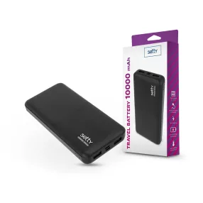   Setty hordozható külső akkumulátor / power bank - 10.000 mAh - Setty Traveler   Battery - 2xUSB - fekete
