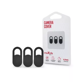   Maxlife Home Office Camera Cover kamera takaró mobiltelefon, tablet, laptophoz - 3db/cs - fekete