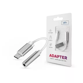   Setty type-c adapter 3,5 mm jack füllhallgatóhoz - Setty Type-C - Audio Jack 3,5mm Adapter -  ezüst