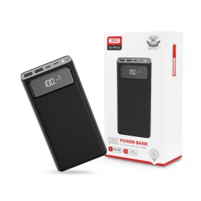   XO hordozható külső akkumulátor / power bank - 50.000 mAh - XO PR125 - 4xUSB +  microUSB + Type-C + Lightning - fekete