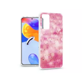   Haffner Gold Glam szilikon tok - Xiaomi Redmi Note 11 Pro/Redmi Note 11 Pro 5G - pink