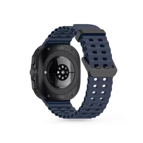   Tech-Protect IconBand Pro - Samsung Galaxy Watch Ultra (47 mm-es) szilikon sportszíj - sötétkék