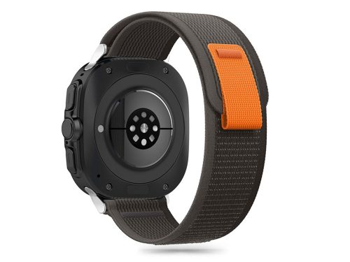 Tech-Protect Nylon - Samsung Galaxy Watch Ultra 2024/2025 nylon szíj (47mm) - fekete/narancs