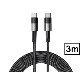   Tech-Protect Ultraboost 100W PD Type-C/Type-C adat- és töltőkábel 3m - fekete