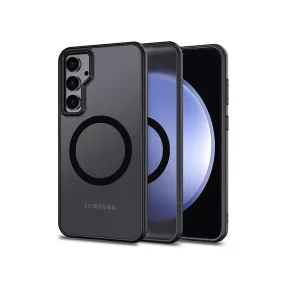   Tech-Protect Magmat Magsafe szilikon tok - Samsung SM-S711 Galaxy S23 FE - fekete/átlátszó