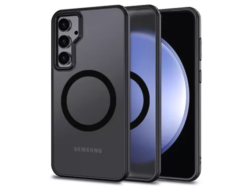 Tech-Protect Magmat Magsafe szilikon tok - Samsung SM-S711 Galaxy S23 FE - fekete/átlátszó